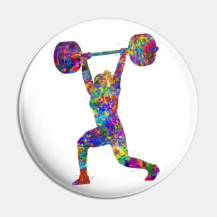 Gym Weightlifter female Pin