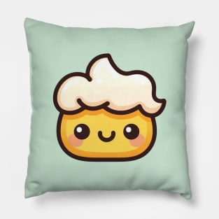 Ice cream hair smiley face emoji Pillow