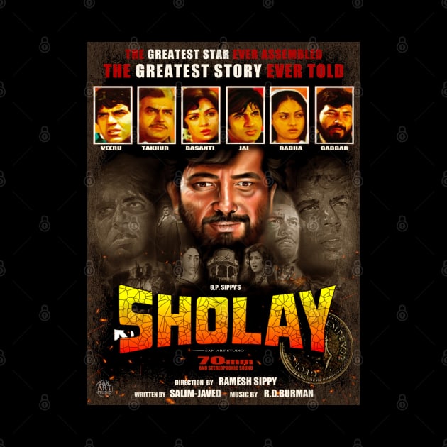 Sholay Gabbar Singh by SAN ART STUDIO 