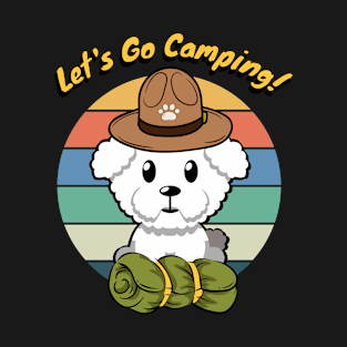 Cute Furry dog wants to go camping T-Shirt