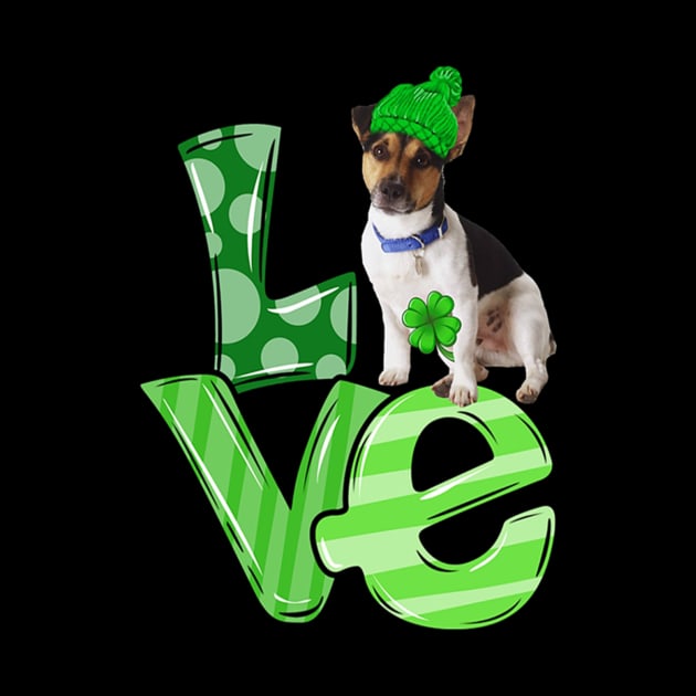 Lover Rat Terrier Dog Lucky Shamrock Happy St Patrick's Day by Tagliarini Kristi