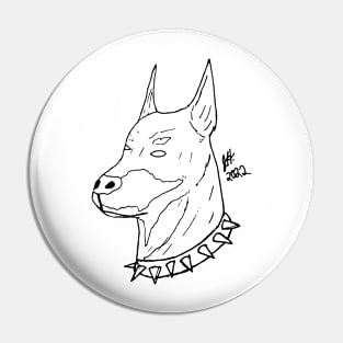 Bad Dog Sketch Pin