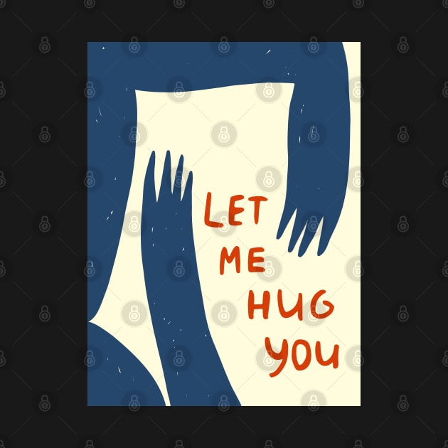 Let me hug you, Fun art, Cute Halloween poster, Contemporary art by KristinityArt