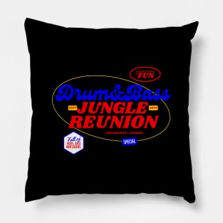 Drum and Bass Jungle Reunion Vintage DnB Retro DJ Pillow