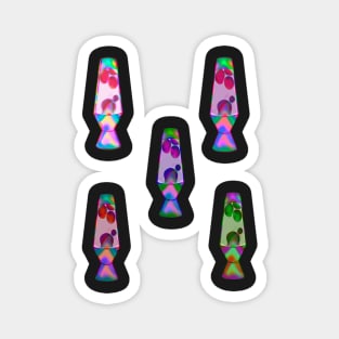 Retro Holographic lava lamp magnet multicolor Magnet