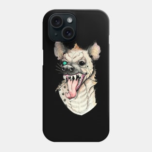 Hyena Traditional Tattoo Hand Drawn Pen & Pencil Demonic Animal Design Phone Case