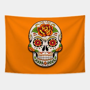 day of the dead skull Tapestry