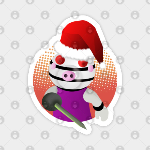 Piggy Roblox Zizzy Christmas Piggy Roblox Magnet Teepublic - snowboard helmet roblox