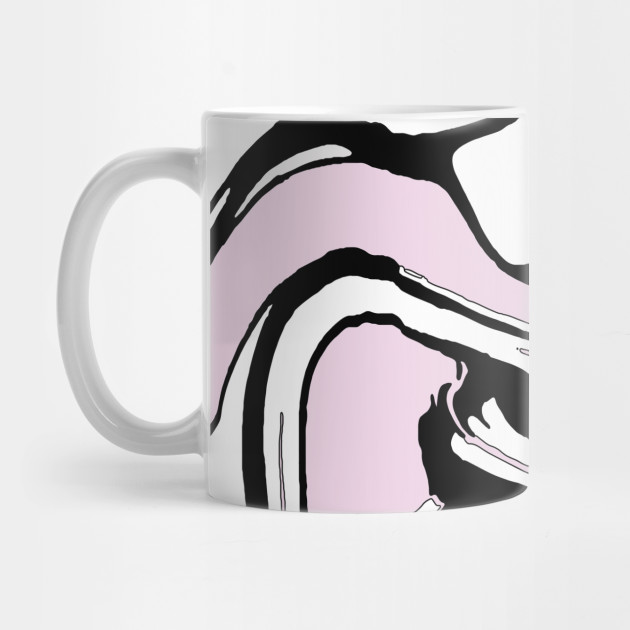 Black White And Pink Graphic Paint Swirl Swirls Mug Teepublic