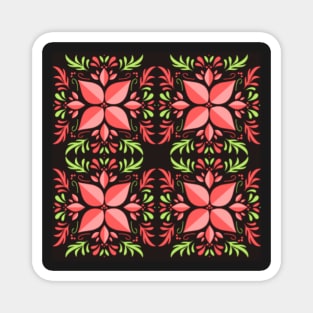 Christmas Poinsettia Magnet