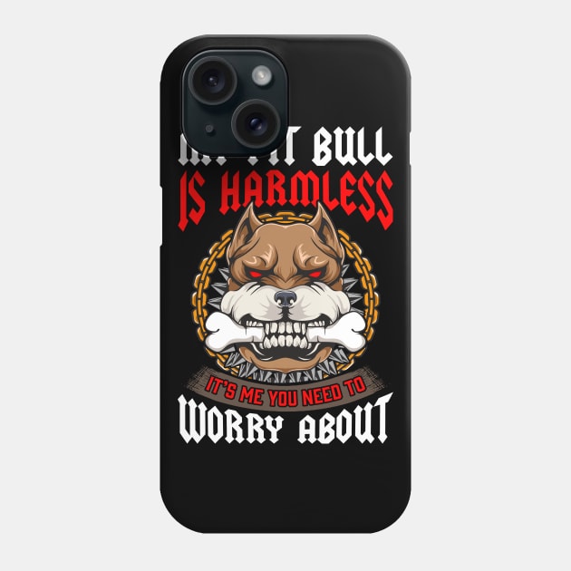 Pitbull Men Funny Phone Case by PixelArt