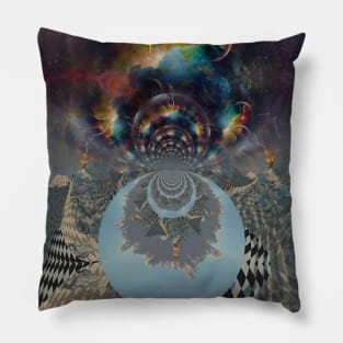 Chess fractal. Surreal space Pillow