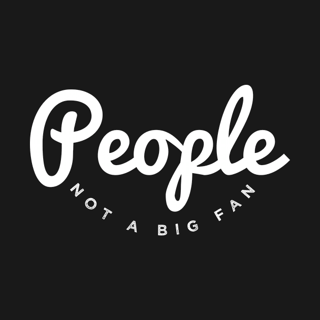 People Not a Big Fan Funny Introvert T-shirt by Bobtees