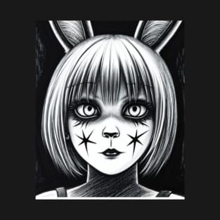 anime bunny scratchy girl T-Shirt