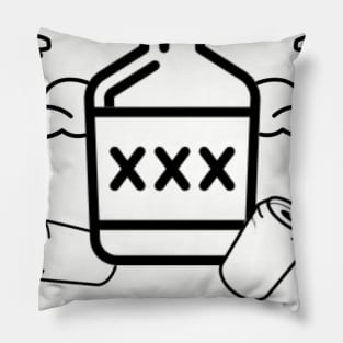 Virtual Pub Podcast: #Beefed Black logo Pillow