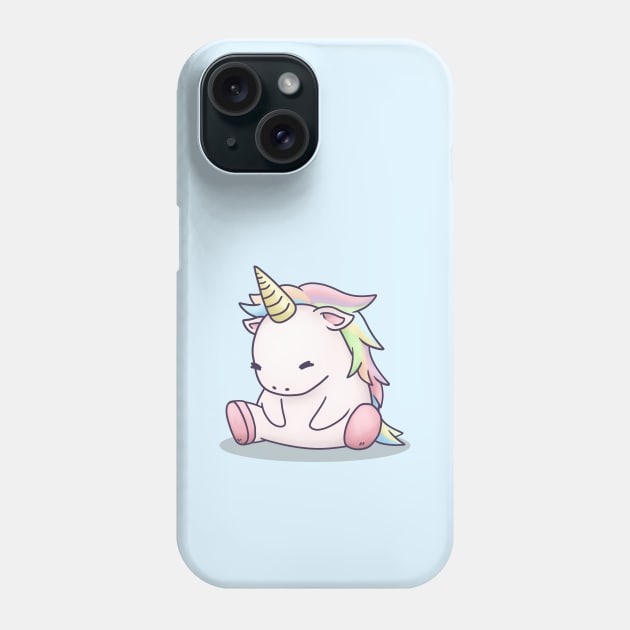 Chubby Rainbow Unicorn Phone Case by Takeda_Art