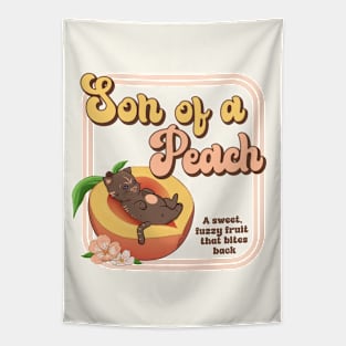 Retro Son of a Peach Cat Kitten Tapestry