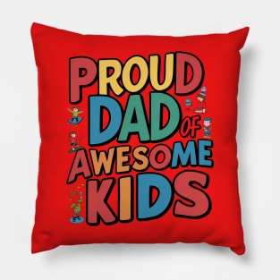 Proud Dad of Awesome Kids Pillow