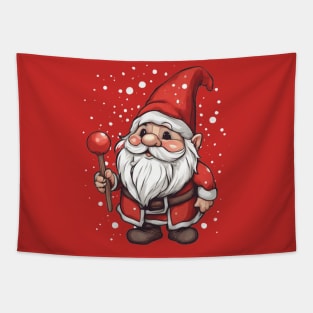 Cute Christmas Santa gnome Tapestry