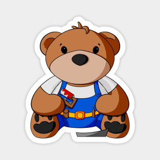 Painter Teddy Bear Magnet