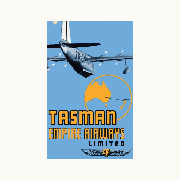 Tasman Empire S30 Airways Vintage Poster 1930s by vintagetreasure