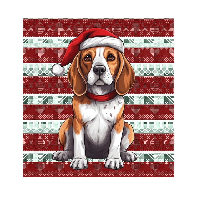 Funny Beagle Dog Christmas Ugly by Zaaa Amut Amut Indonesia Zaaaa