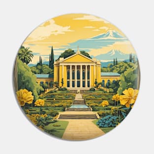 Botanical Garden of Curitiba Brazil Vintage Tourism Travel Poster Art Pin