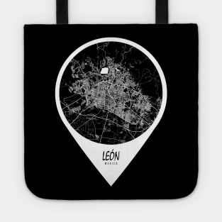 Leon, Mexico City Map - Travel Pin Tote