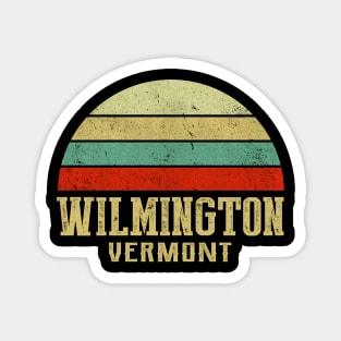 WILMINGTON VERMONT Vintage Retro Sunset Magnet