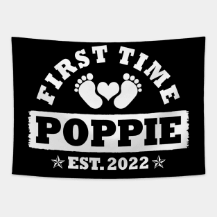 First Time Poppie Est 2022 Funny New Poppie Gift Tapestry