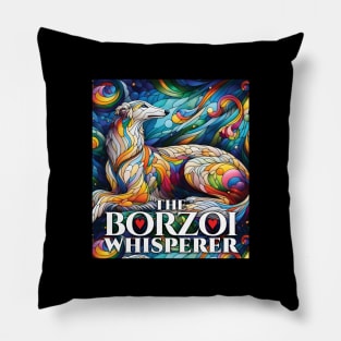 The borzoi whisperer. I love borzois. Pillow