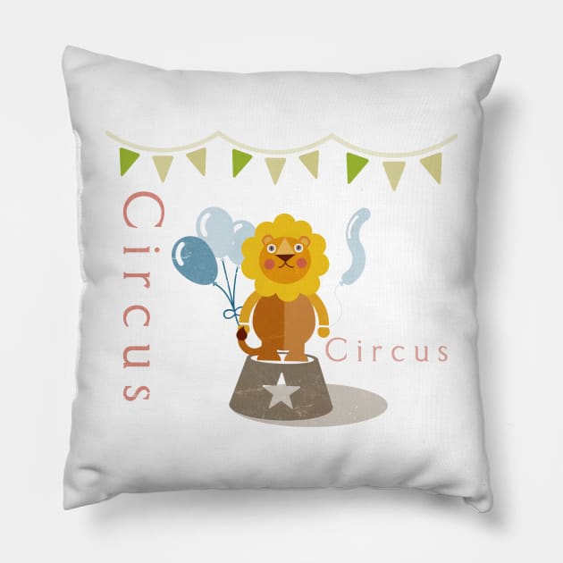 circus circus Pillow by Beni-Shoga-Ink