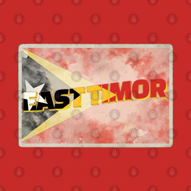 East Timor Vintage style retro souvenir by DesignerPropo