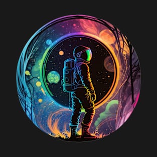 Neon Astronaut Design T-Shirt