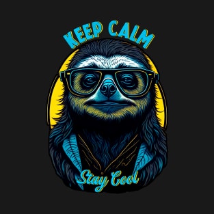 Keep calm stay cool sloth cute T-Shirt