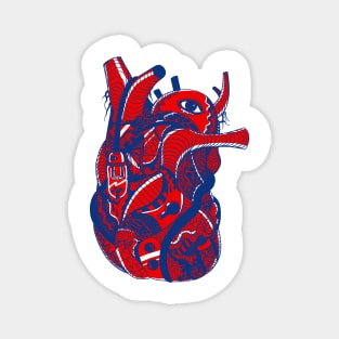 Blue Red Light Heart Magnet