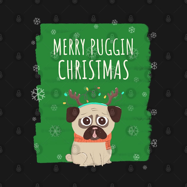 Pug Christmas by MadeBySerif