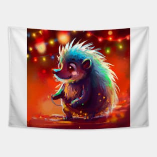 Cute Porcupine Drawing Tapestry