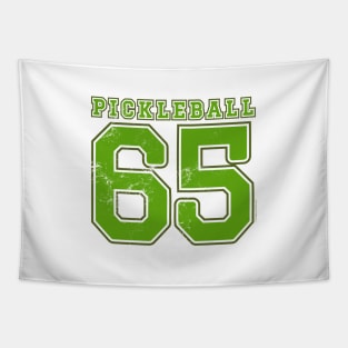 Retro PICKLEBALL 65 Collegiate Vintage Tee Tapestry