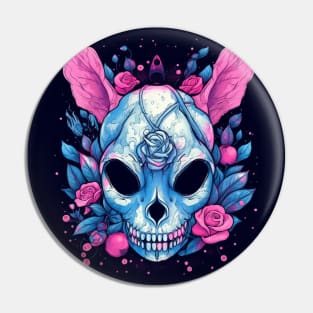 Bunny Skull Pin