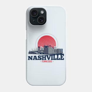 Retro Nashville, Tennessee Skyline Phone Case