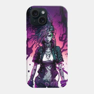 Cyberpunk Goth Girl Phone Case