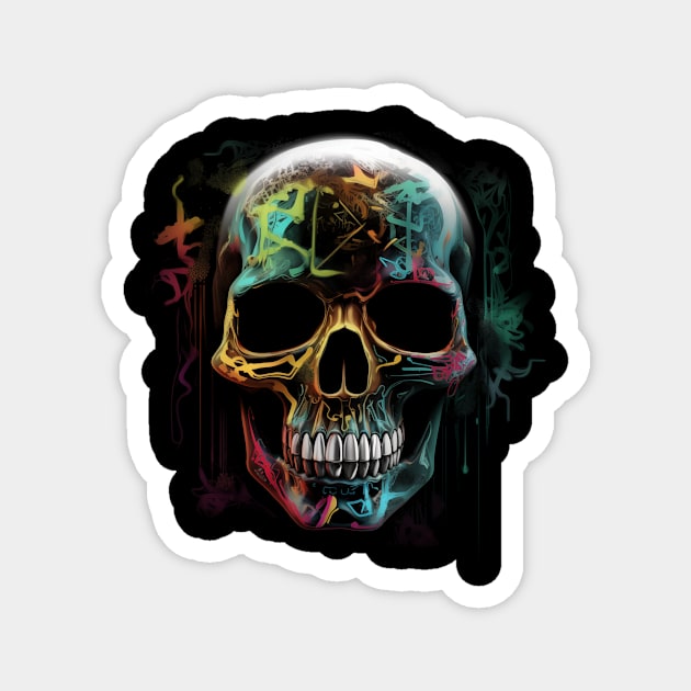 Graffiti Skull Magnet by wemerge