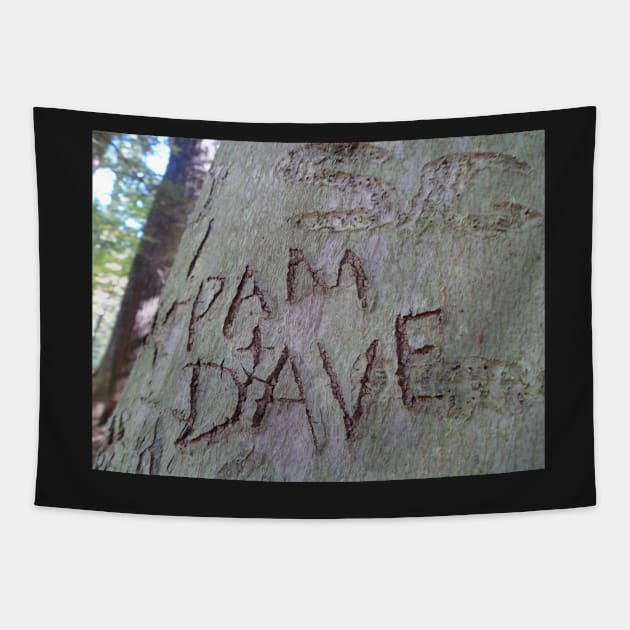 Love Signs: Pam and Dave Tapestry by Mzzart