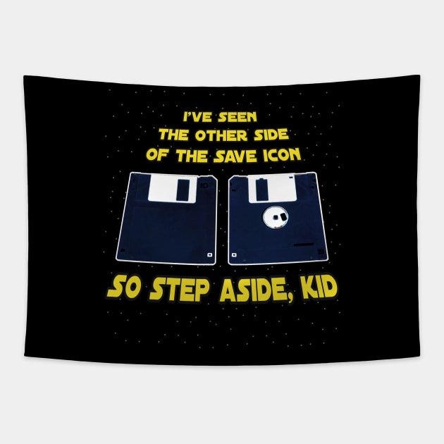 Floppy Disk Joke Tapestry by SPACE ART & NATURE SHIRTS 