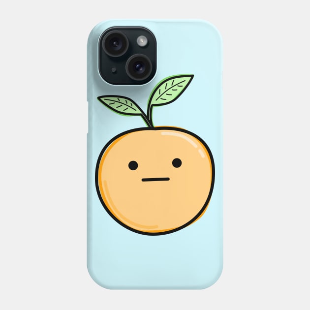 Unimpressed Orange Phone Case by happyfruitsart