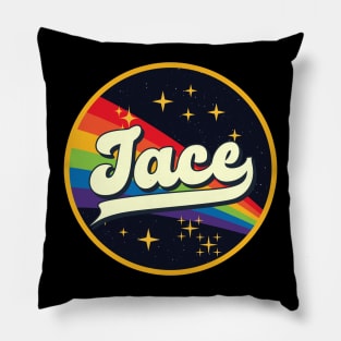 Jace // Rainbow In Space Vintage Style Pillow