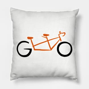 GO - orange Pillow