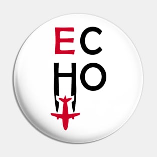 ECHO Aviation Phonetic Alphabet Pilot Airplane Pin