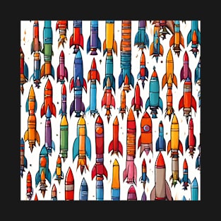 Space Rockets Artwork T-Shirt